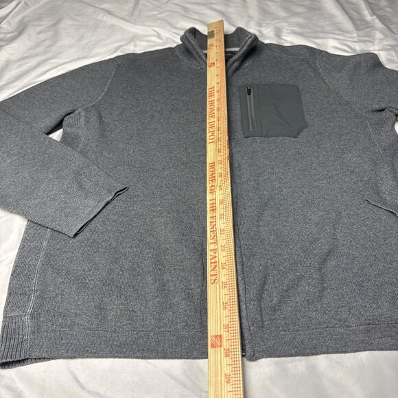 Eddie Bauer Full Zip Fleece Large Mens Gray Pocket - Picture 6 of 6